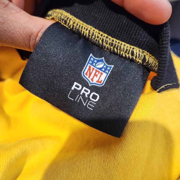 Pittsburgh Steelers Reversible NFL Logo Yellow Black Sweatshirt Jacket Men's S - Picture 9 of 11